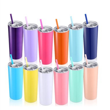 Vaso delgado de acero inoxidable